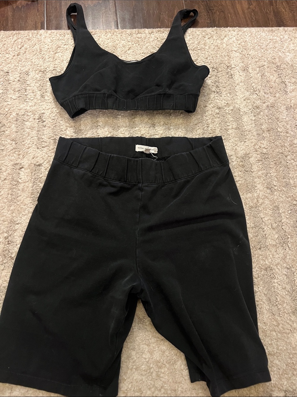 Good American Bralette and Bike Short